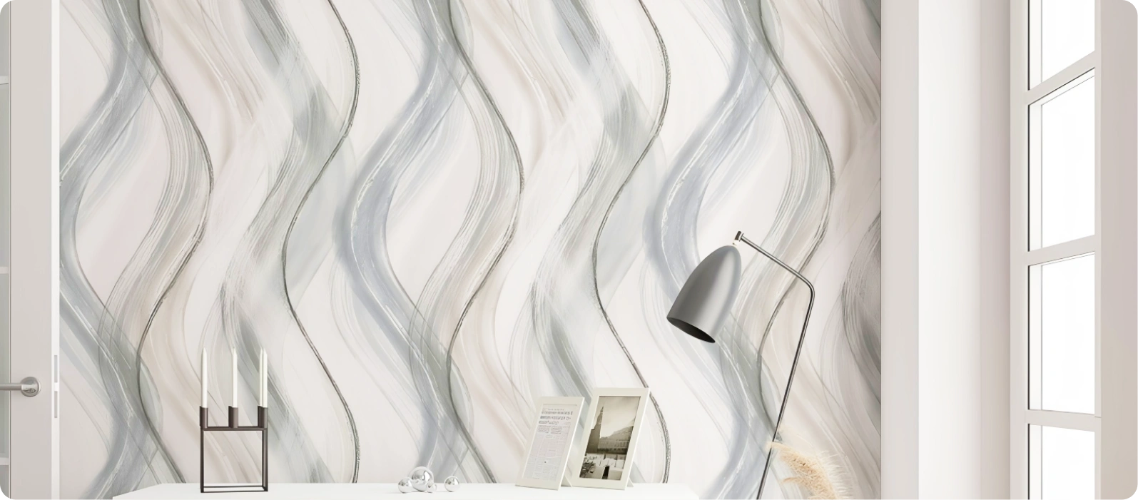 Wave with line wallpaper perfect with any room